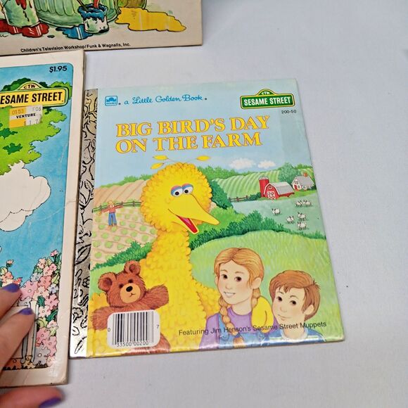Vintage Sesame Street Books Jim Henson Muppets Big Bird Count Oscar Lot 3 - Picture 4 of 8